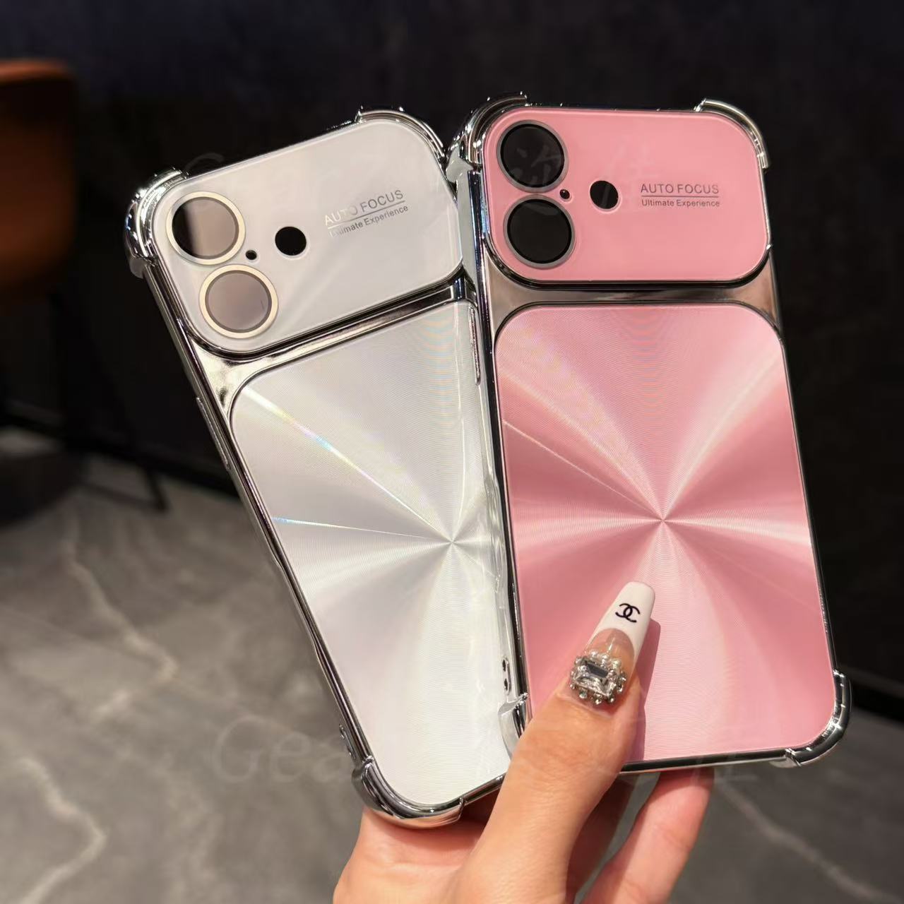 适用于苹果17电镀CD纹四角防摔手机壳17promax简约全包防摔保护壳