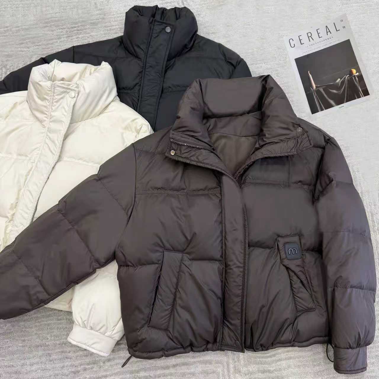 2025冬季新品时尚百搭羽绒设计感加绒保暖女士长袖外套上衣8276