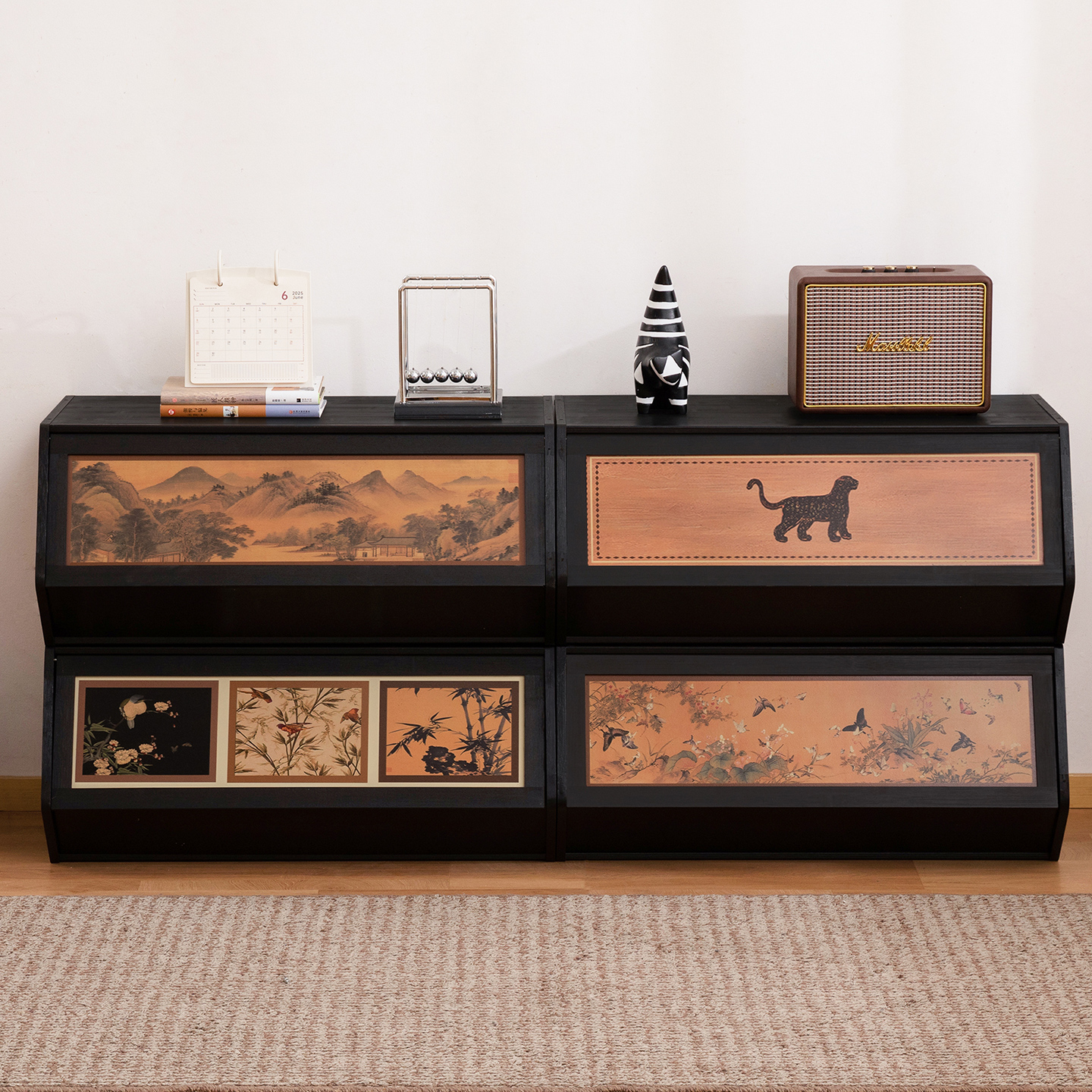 收纳柜子置物柜家用桌下零食客厅杂物房间储物卧室整理架简易多层