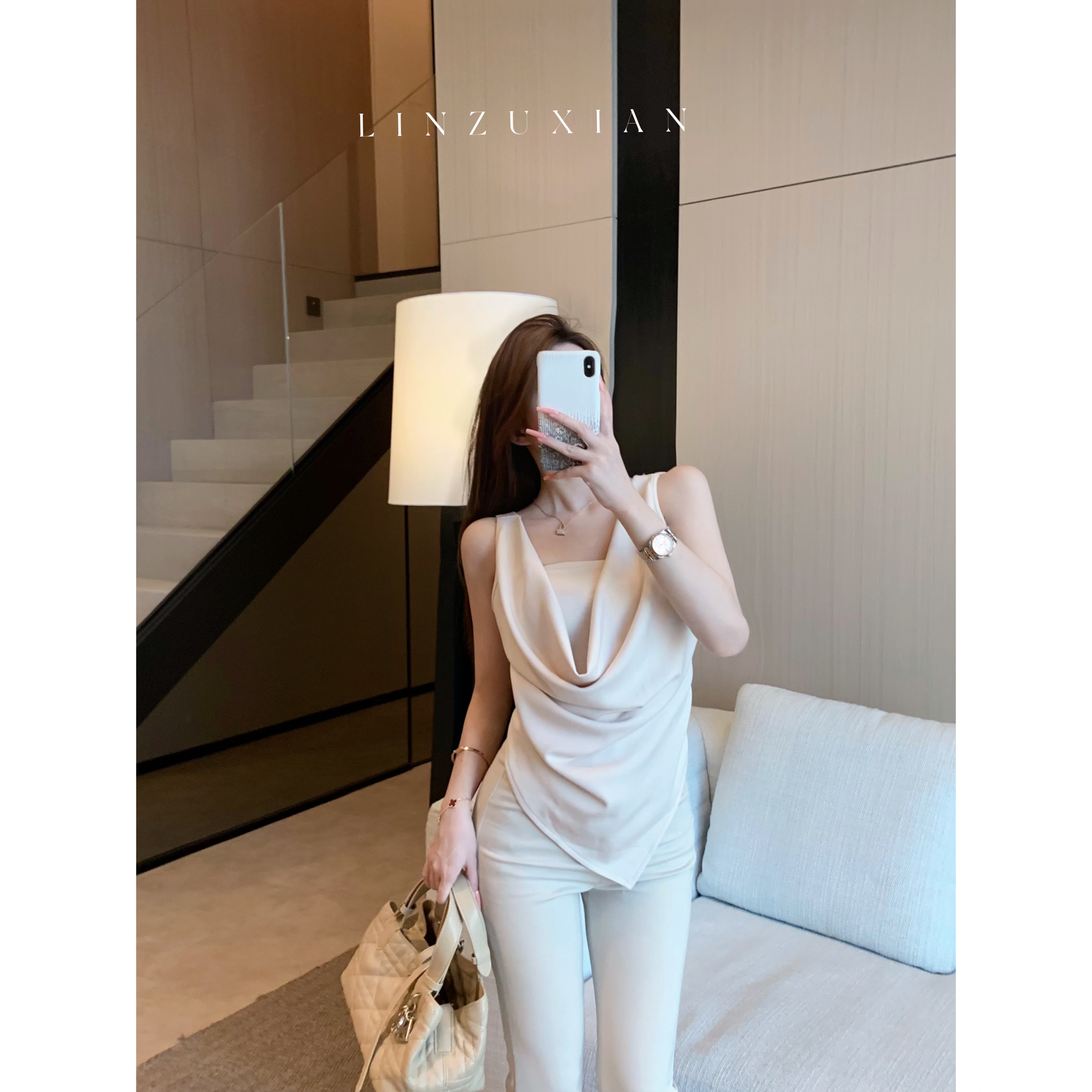 【ZUXIAN】荡领小蛮腰 ZUXIAN定制_荡领气质上衣