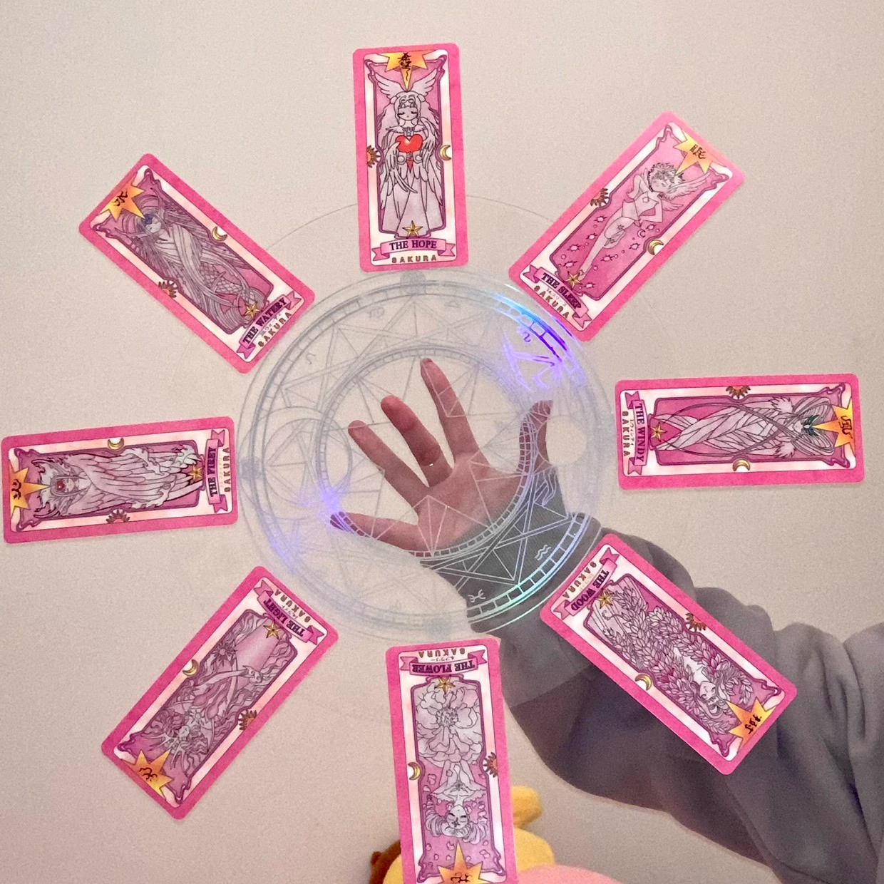 百变小樱魔法阵转盘库洛牌指尖转盘魔卡少女樱cos道具旋转卡牌搭