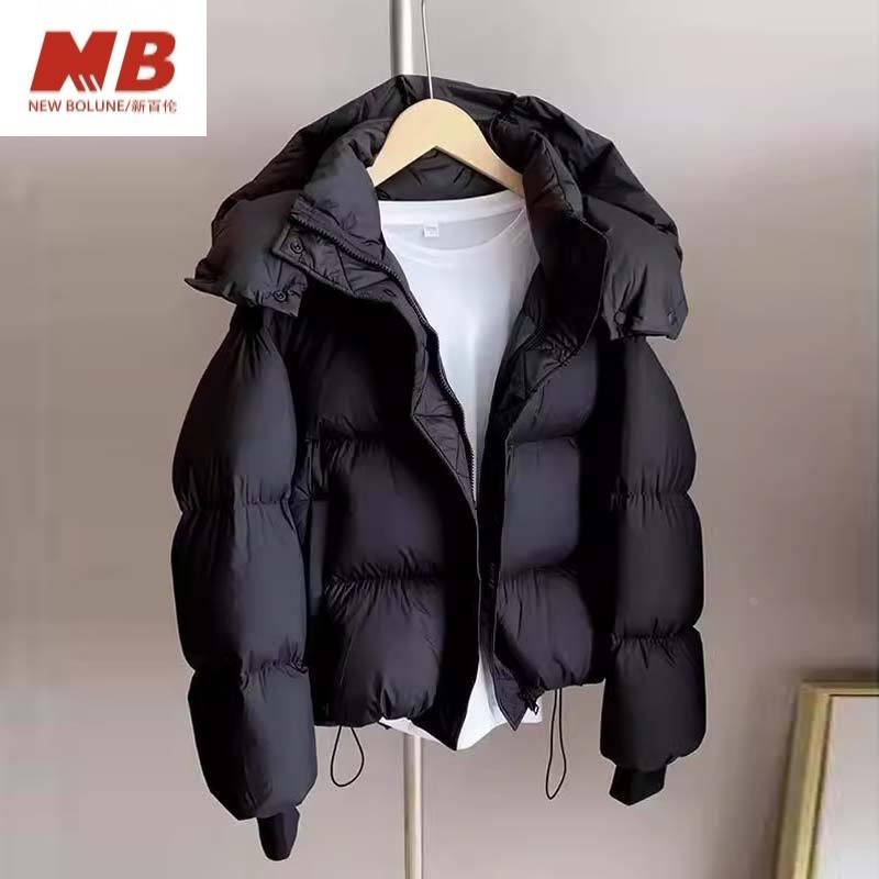 新百伦【奥莱撤柜】羽绒棉服女短款2025新款小个子爆加厚棉衣面包