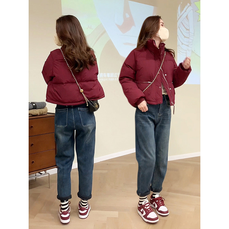 欧货洋气短款加厚棉服女2025冬新款显瘦小个子面包服休闲时尚外套
