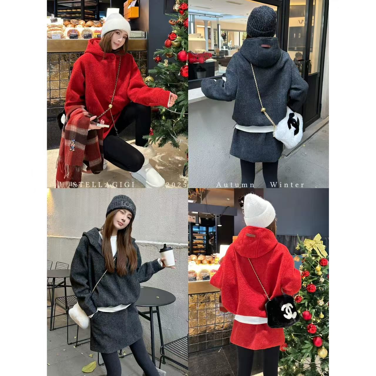 SG / 杨依姗 AW毛呢感套装 连帽卫衣+半身裙TZ-20252451