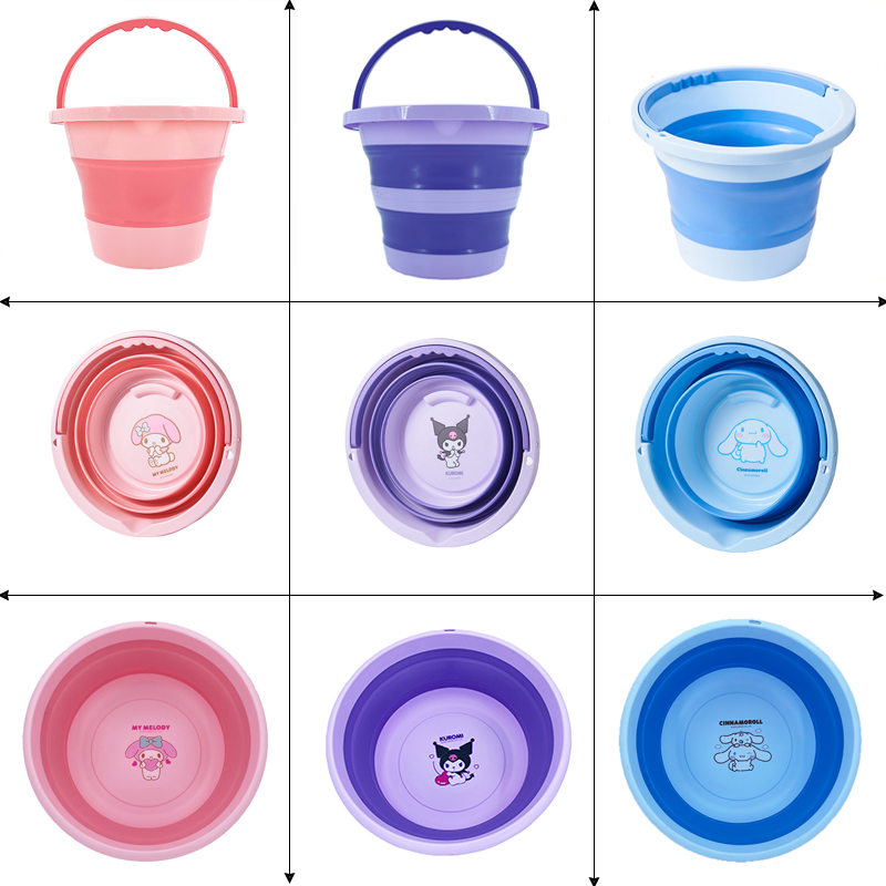 加厚折叠水桶折叠盆组合套装便携式户外旅行洗车学生宿舍军训研学