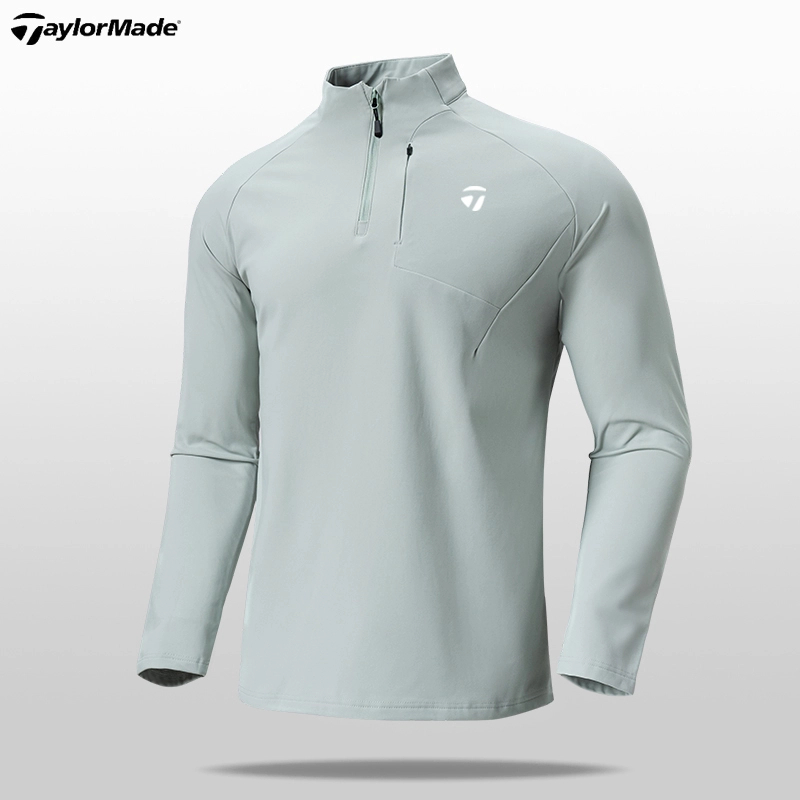 Taylormade泰勒梅男士立领长袖上衣冬季加绒保暖透气高尔夫运动衣
