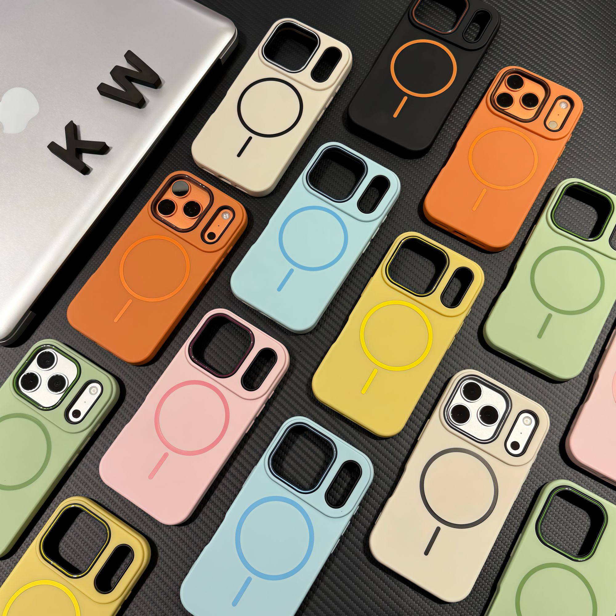 欧克里里糖果马卡龙适用苹果16/17promax磁吸手机壳14/13/12/11女