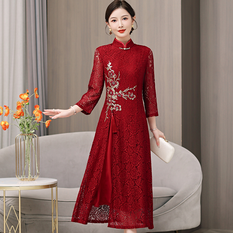 高端气质旗袍中国风宴会中式2025年新娘国风上档次妈妈大码婚宴服