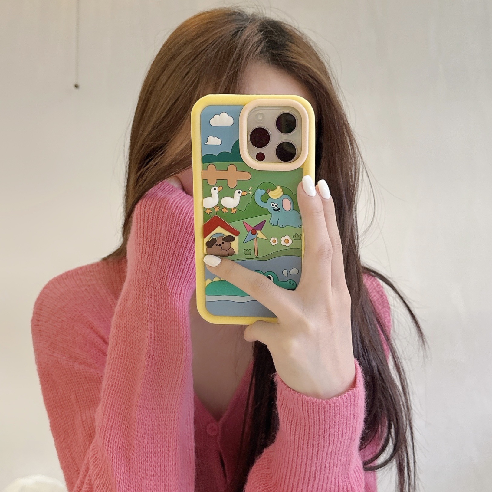 （苹果）可爱硅胶手机壳动物庄园iPhone16苹果15适用13/14promax