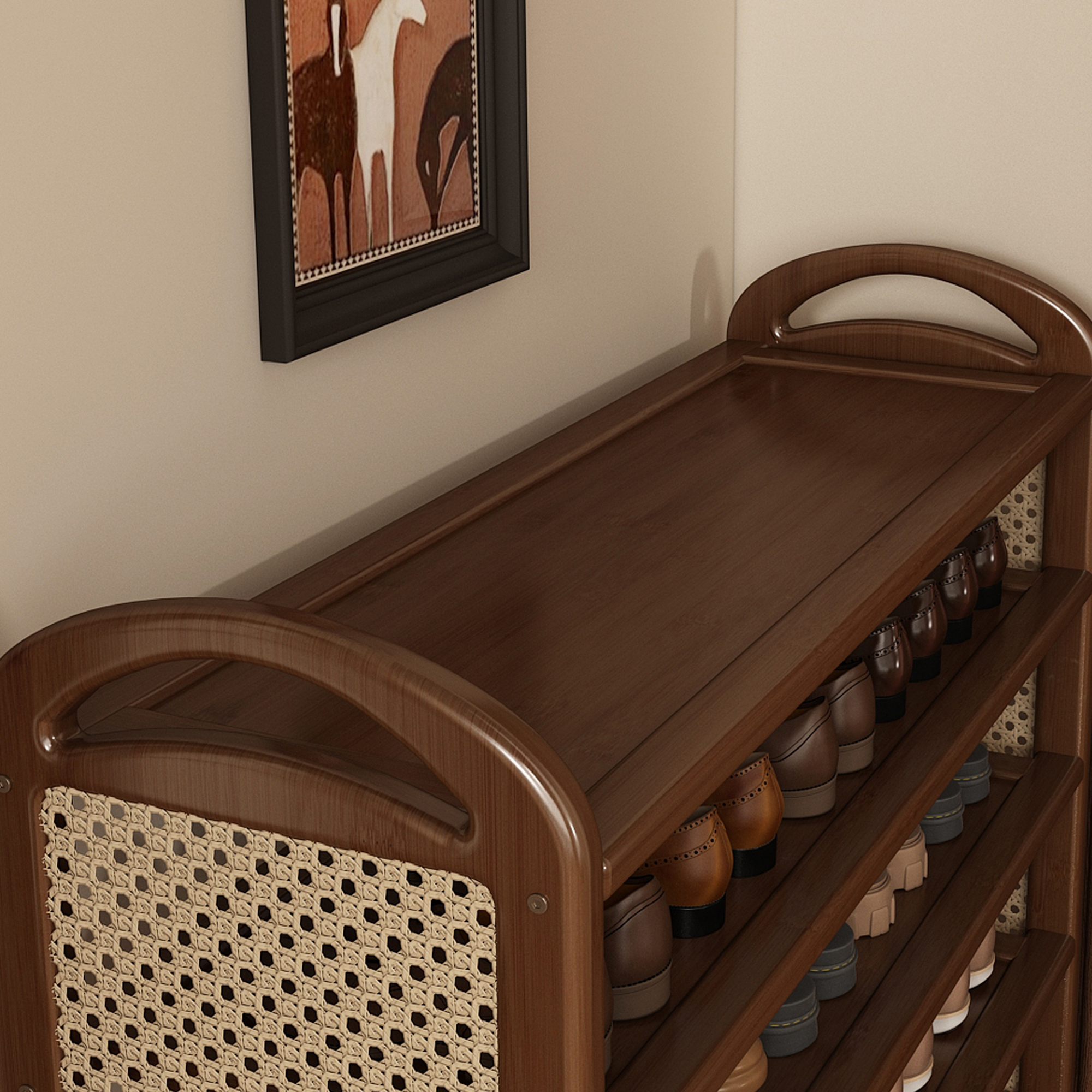 鞋架子家用门口多层中古鞋柜轻奢高级感入户门玄关室内好看收纳架