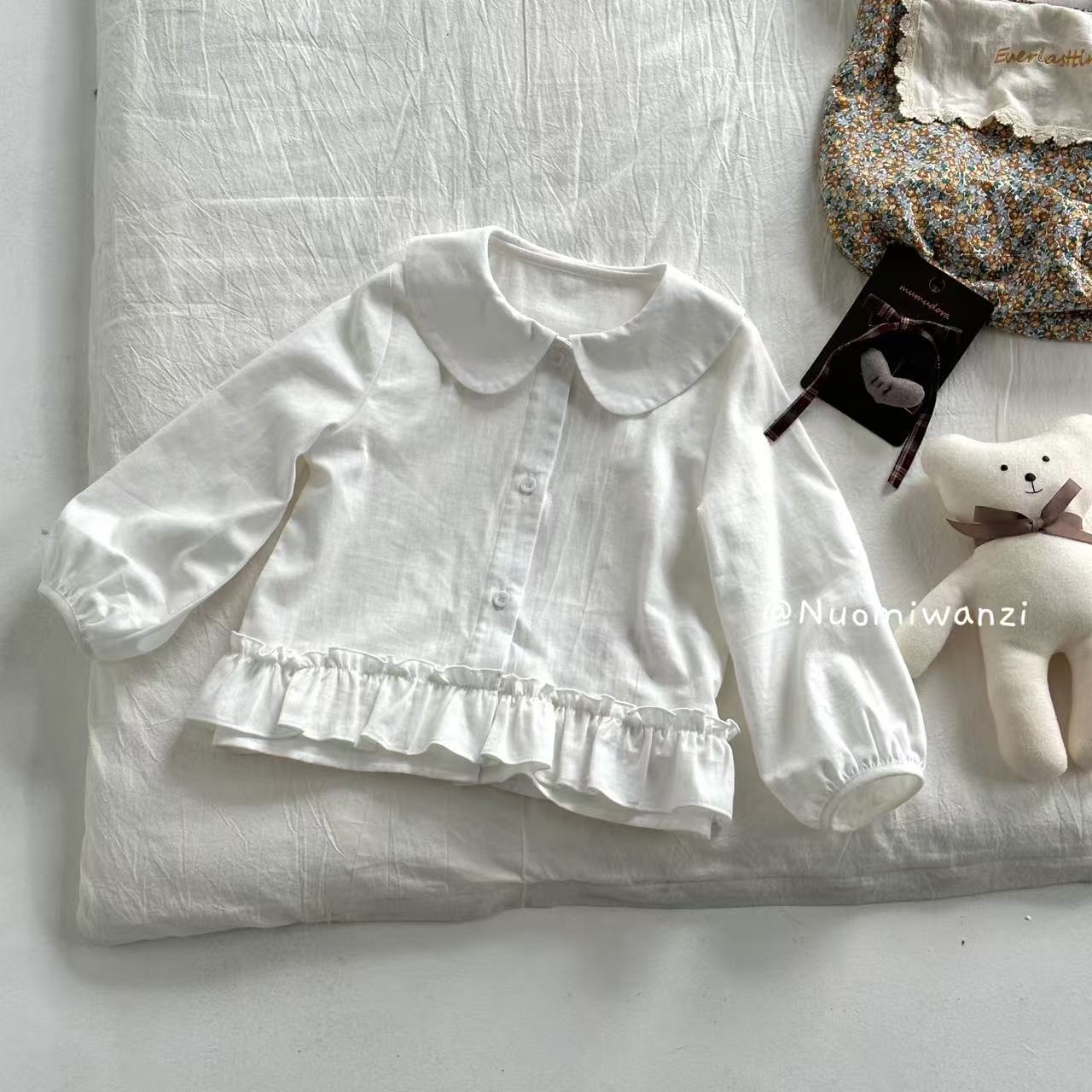 丸子十【现货】儿童甜美纯棉polo领娃娃衫（秋款）WZJ-25657