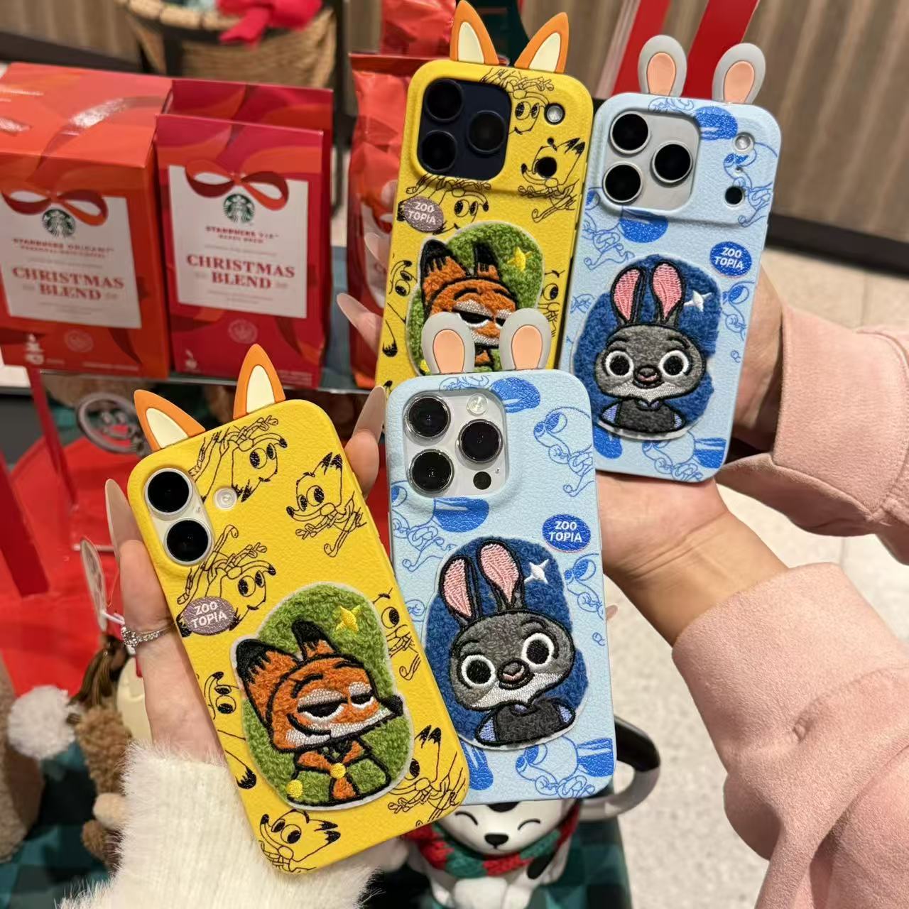 尼克朱迪刺绣秋冬仿皮纹适用苹果iPhone17pro/16/14/15手机壳防摔