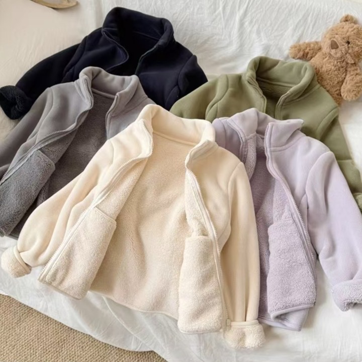 【特厚绒萌萌家校服神器】奥粒绒儿童新款保暖秋冬款休闲立领亲子装