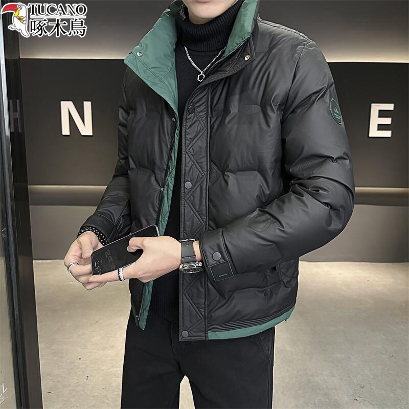 TUCANO/啄木鳥2025冬季新款羽绒棉服男士潮流立领拼色御寒服外套