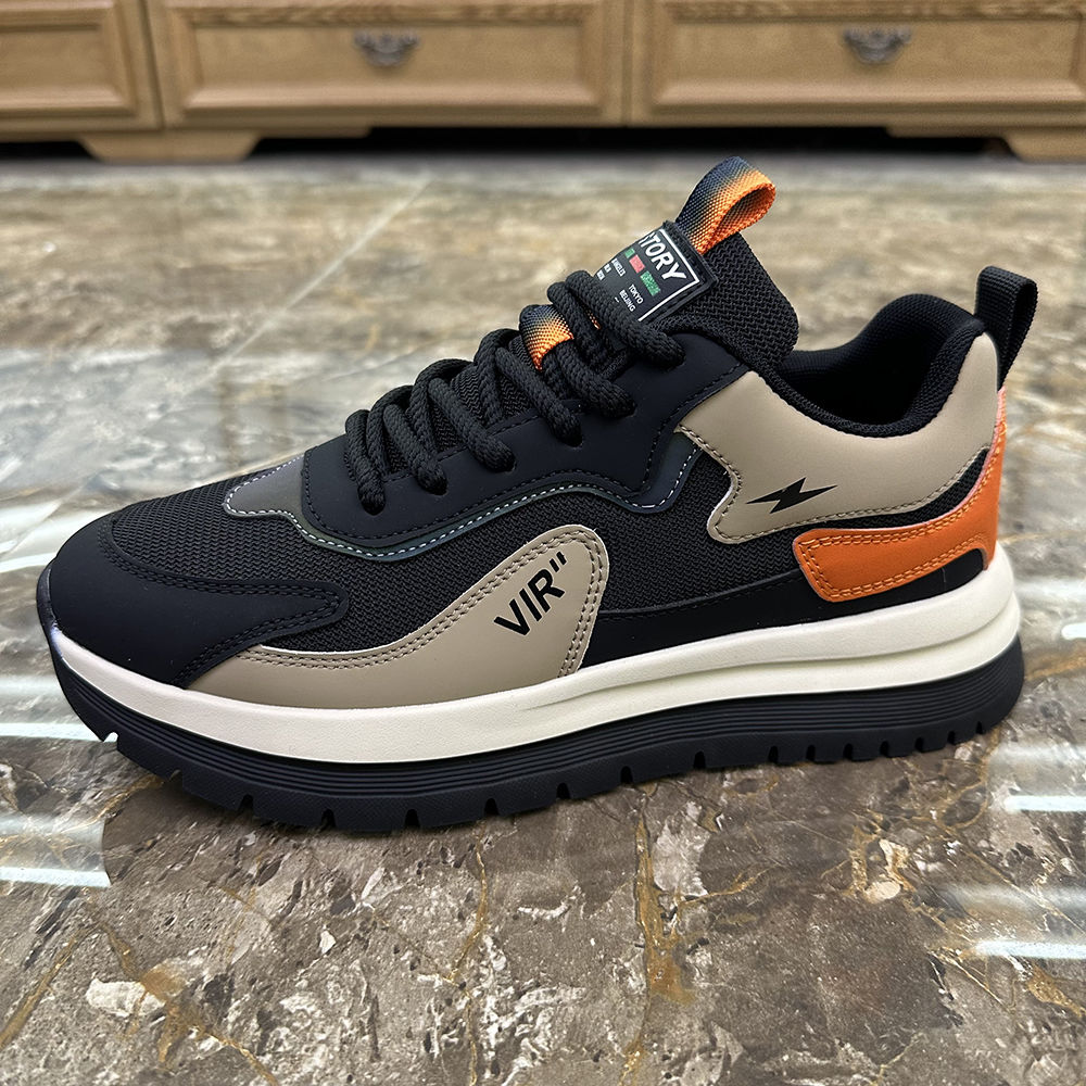 男鞋秋冬季2025新款百搭透气皮面男士休闲鞋百搭轻便软底运动鞋子