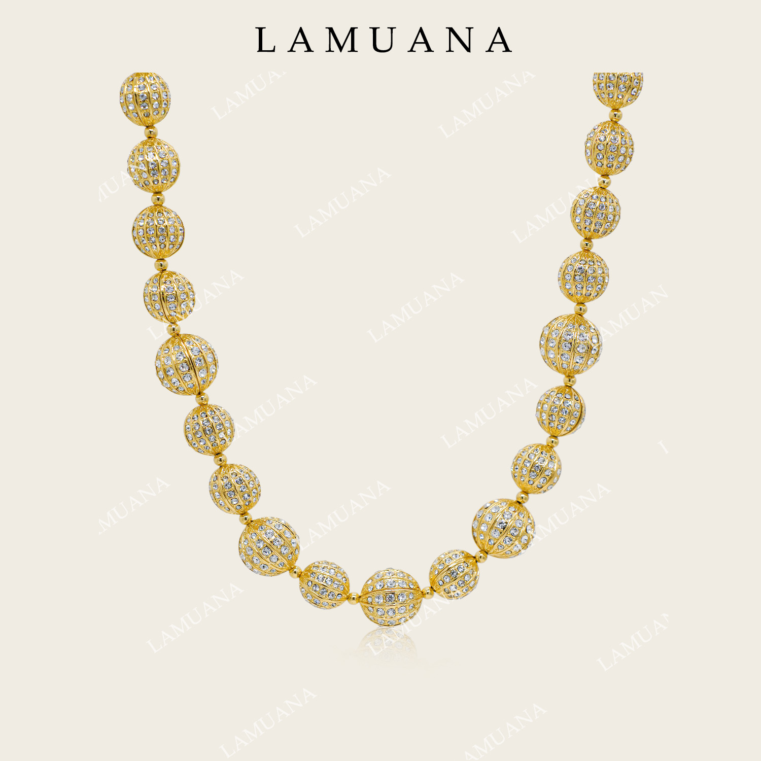 合金项链 LAMUANA金色热气球项链颈链锁骨链小金球设计感78737