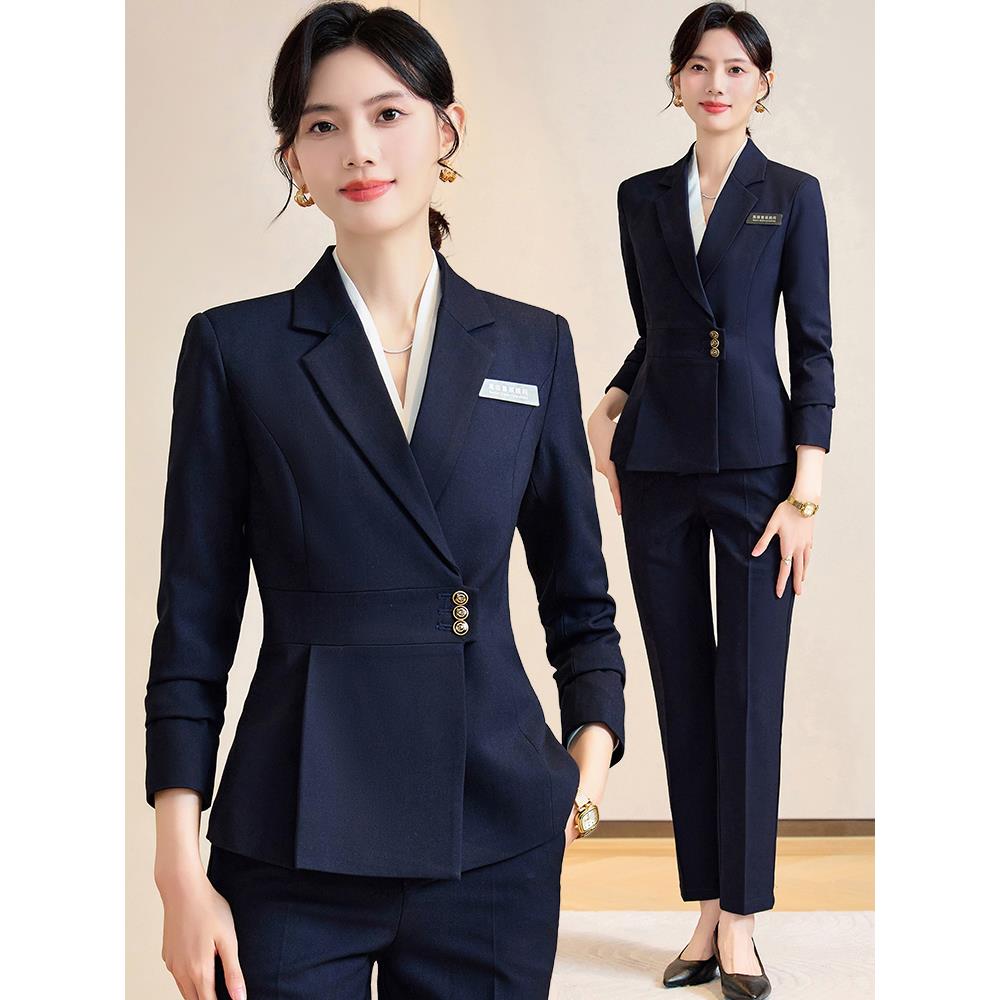 FAVMARTHA高端职业套装2025年春秋季女装新款修身典雅酒店工作服