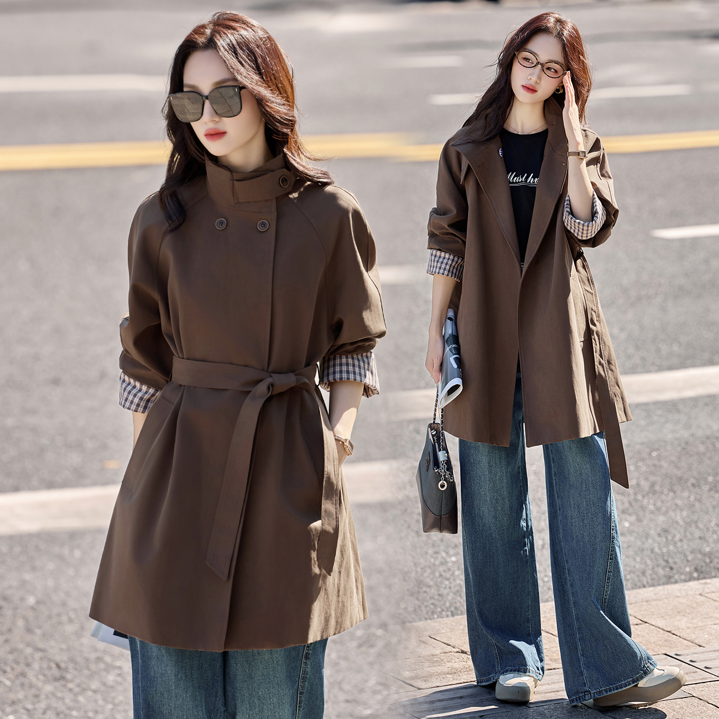 2025年秋季潮风衣中长款风衣新款