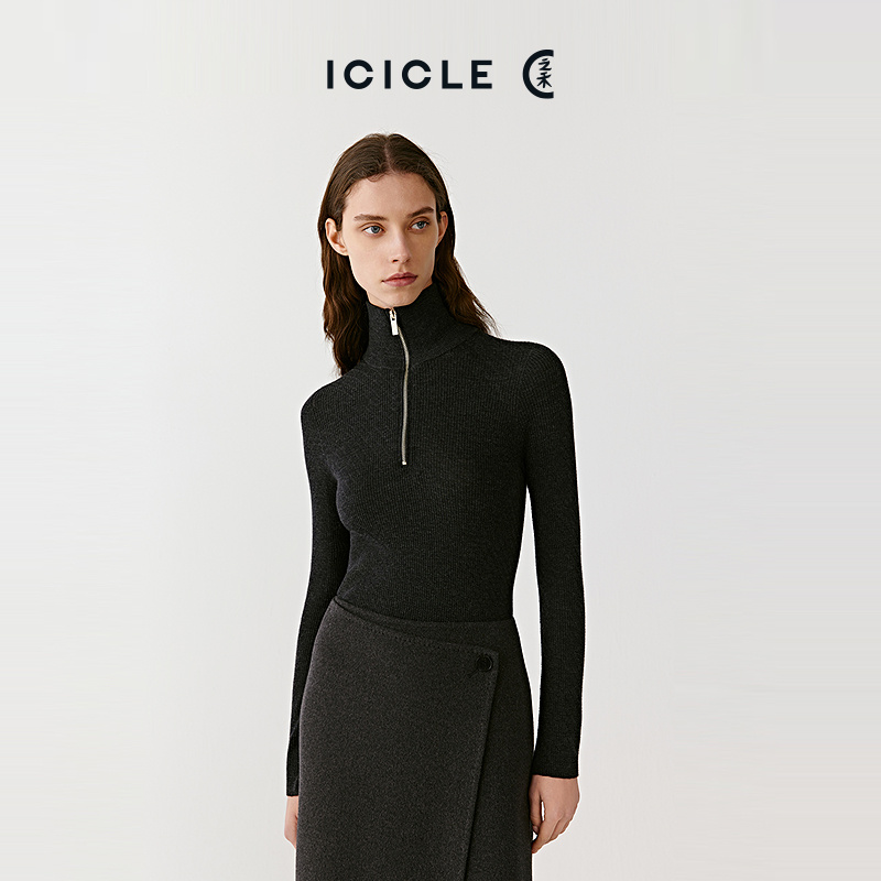 ICICLE之禾25秋冬新品易打理美丽诺羊毛套头针织衫0680