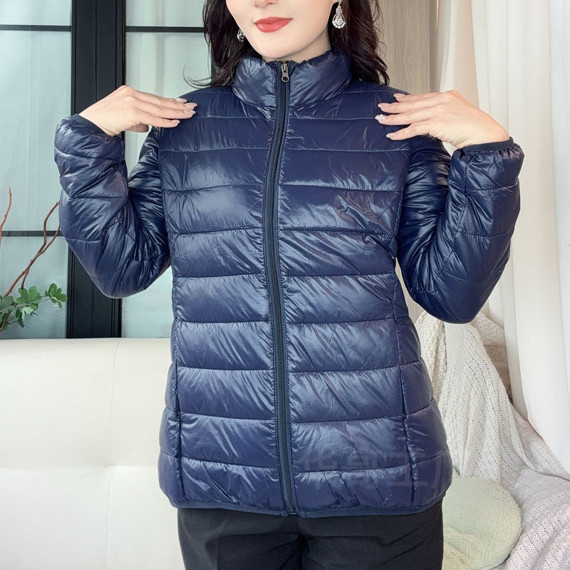 妈妈装短款薄款保暖立领棉服棉衣轻薄轻便连帽宽松大码连帽棉袄