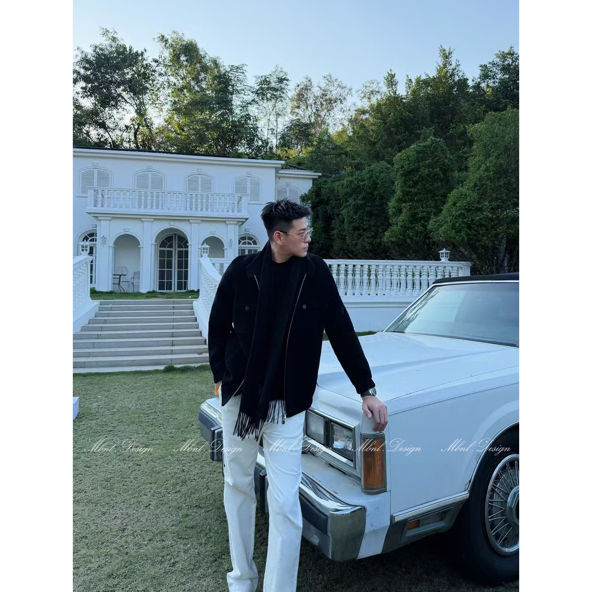 MBNL-F「Harrington」秦磊男装100美丽诺羊毛牛角扣夹克LL-WWT0137