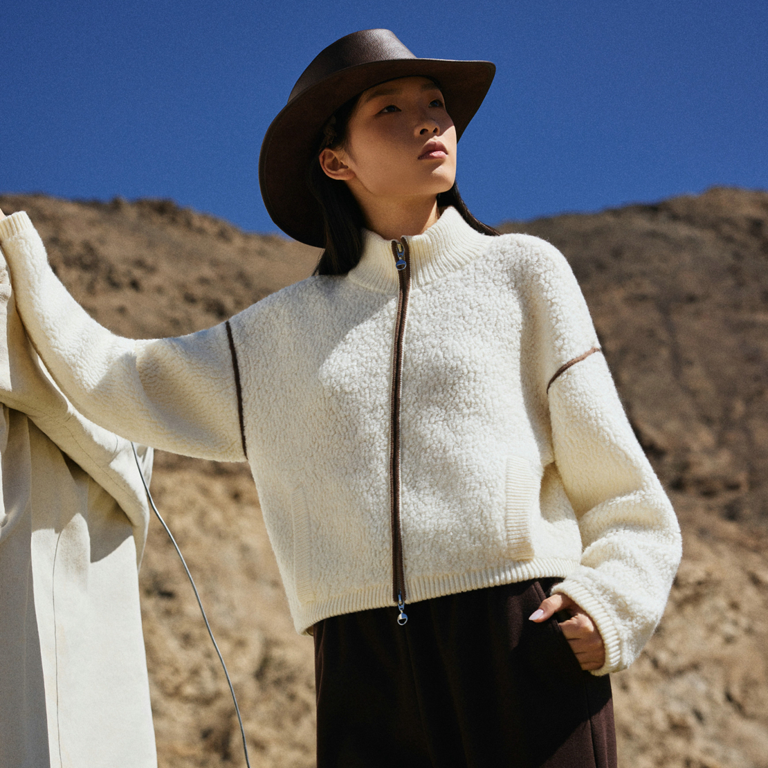 允硕 羊毛外套 品质款落肩袖时尚款卡码拍小 729327