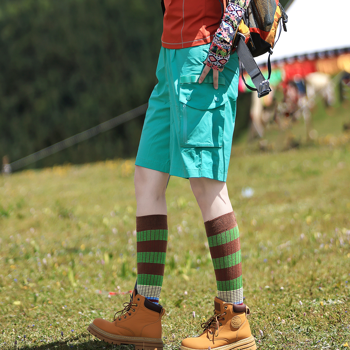 雪丘岛户外2025新款速干工装短裤遮阳轻薄凉感防晒运动五分裤女款