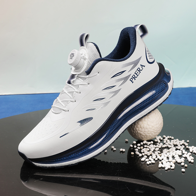 【2025新品】 旋转纽扣时尚休闲透气情侣跑步鞋减震鞋气垫鞋皮面鞋