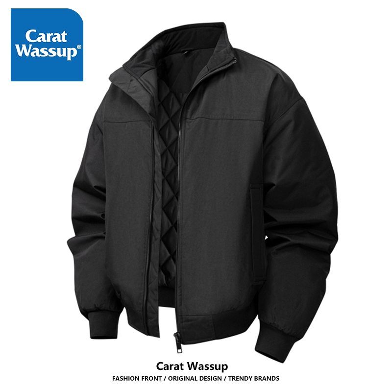 CARAT WASSUP教练夹克加厚棉服男士冬季加棉防风保暖挺括有型棉衣