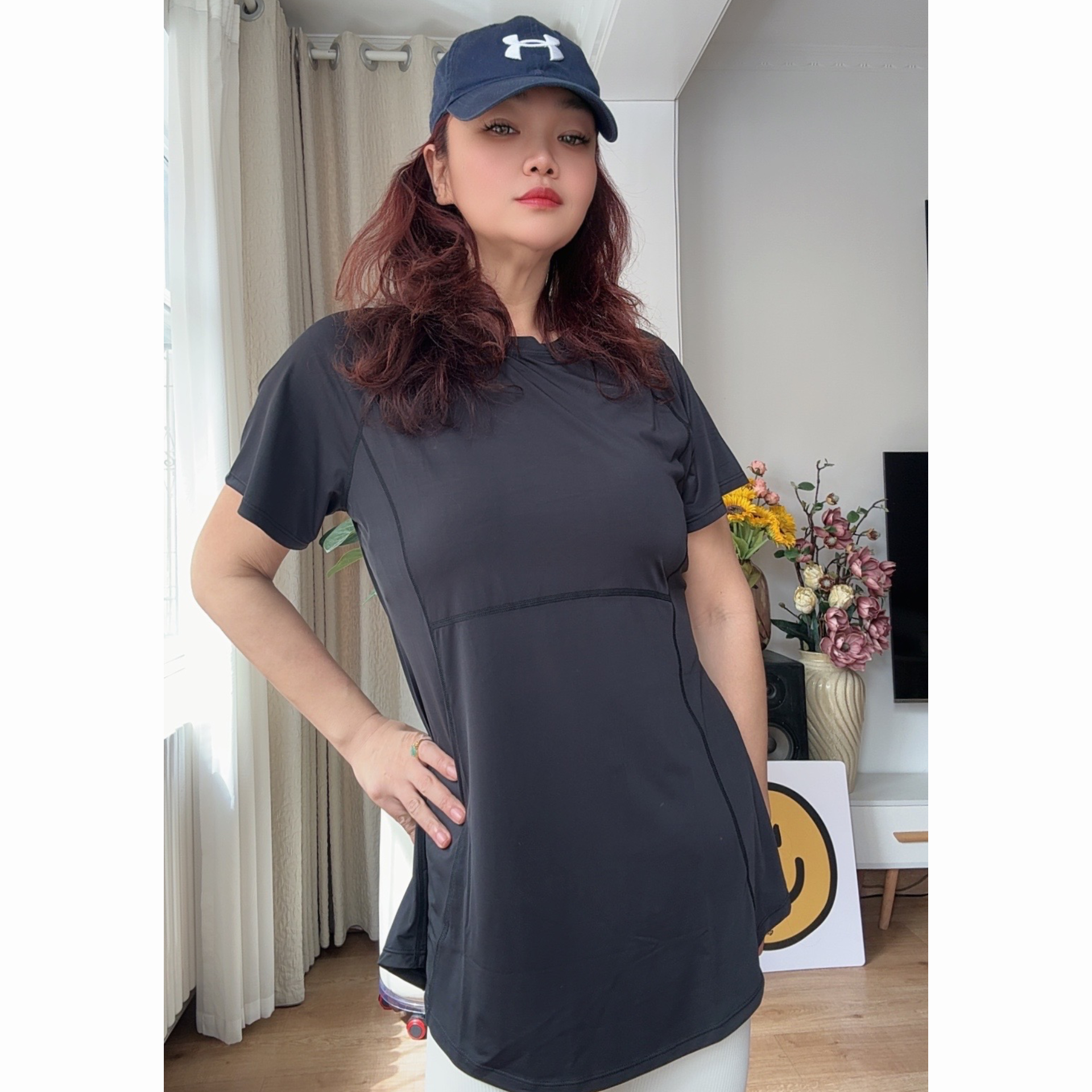 【大春子运动定制真大码】夏季凉感防晒运动短袖女大码遮臀小蛮腰
