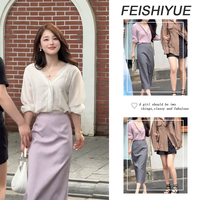 今年流行穿搭一整套女新款2025早秋气质上衣百搭修身半身裙两件套