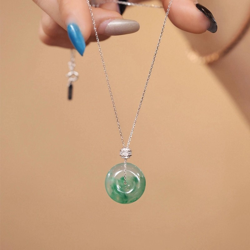 镀18K平安扣专用链万能链金色配件diy吊坠扣头挂坠项链挂绳高颜值