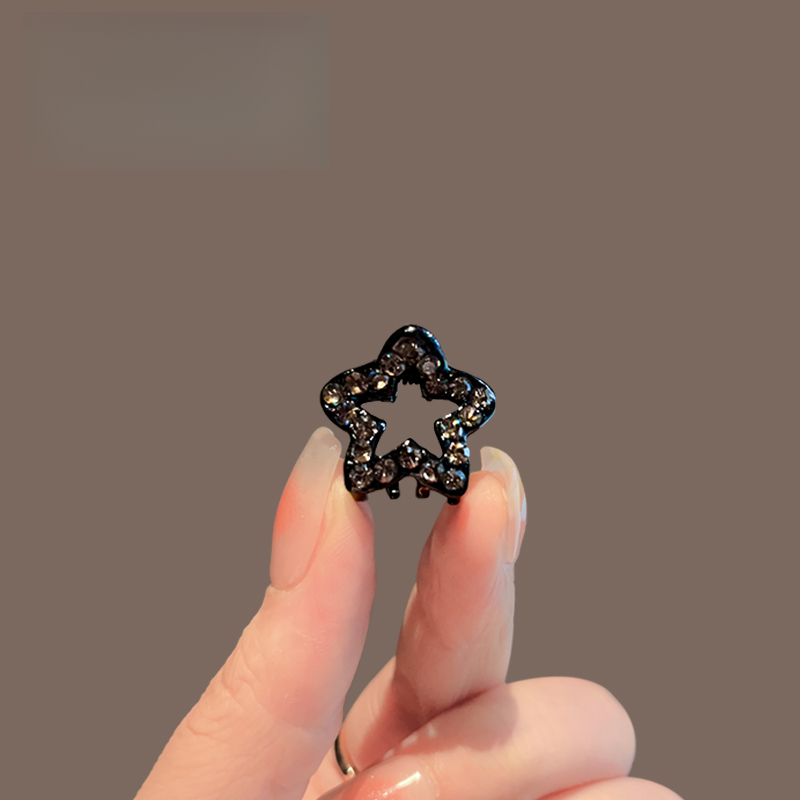 小巧精致抓夹五角星水钻满钻爱心刘海夹侧边夹前额公主夹高级感