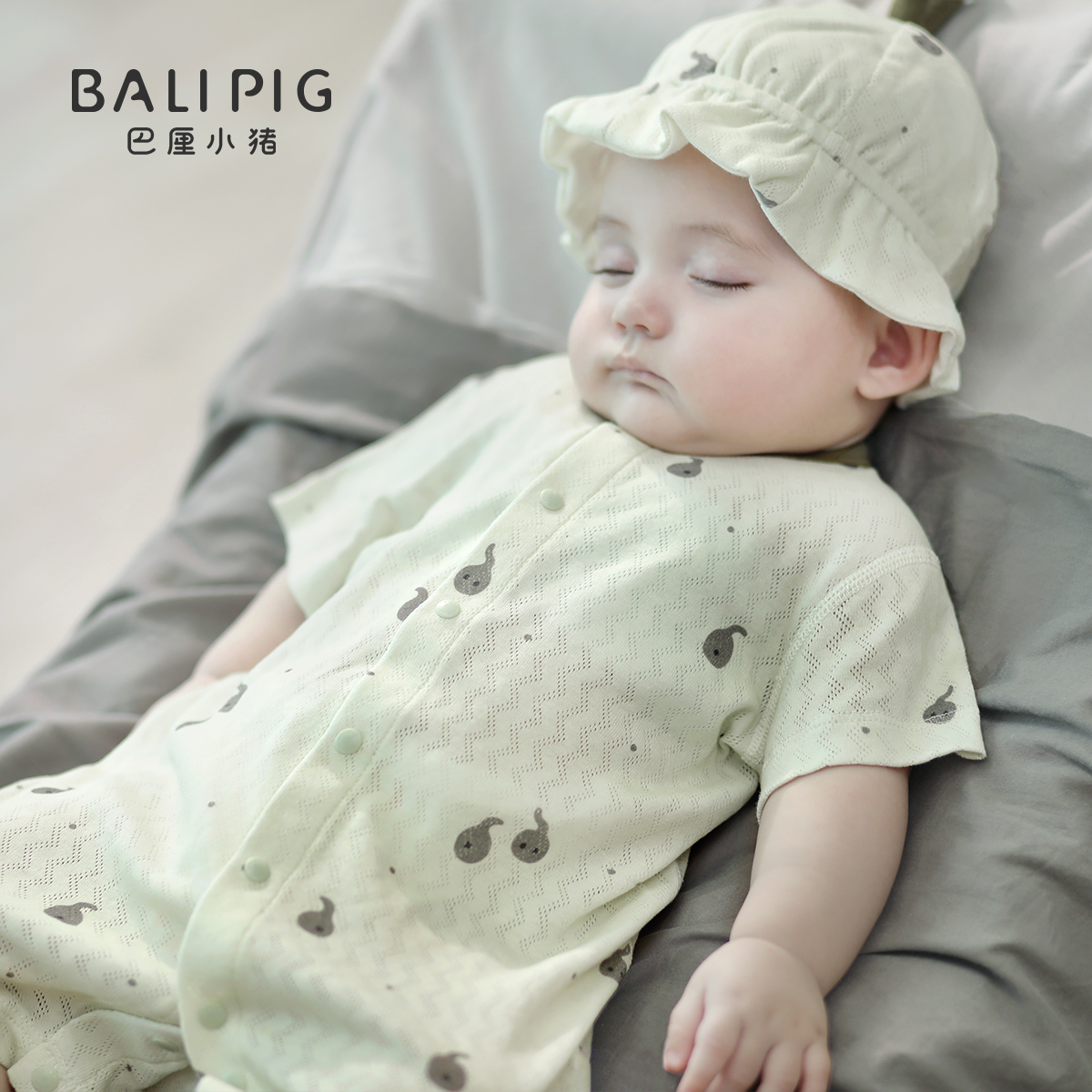 婴儿衣服新生儿短袖薄款哈衣初生儿纯棉a类爬爬服夏季宝宝连体衣