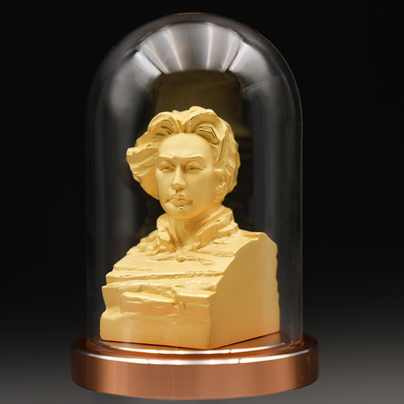 橘子洲头铜像黄铜镀24K金摆件高端装饰品