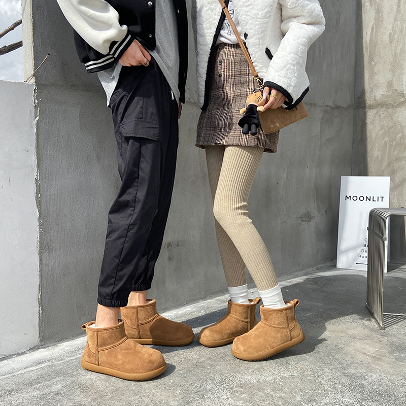 情侣款小土豆雪地靴2025冬季新款加绒加厚保暖时尚百搭抗寒短靴