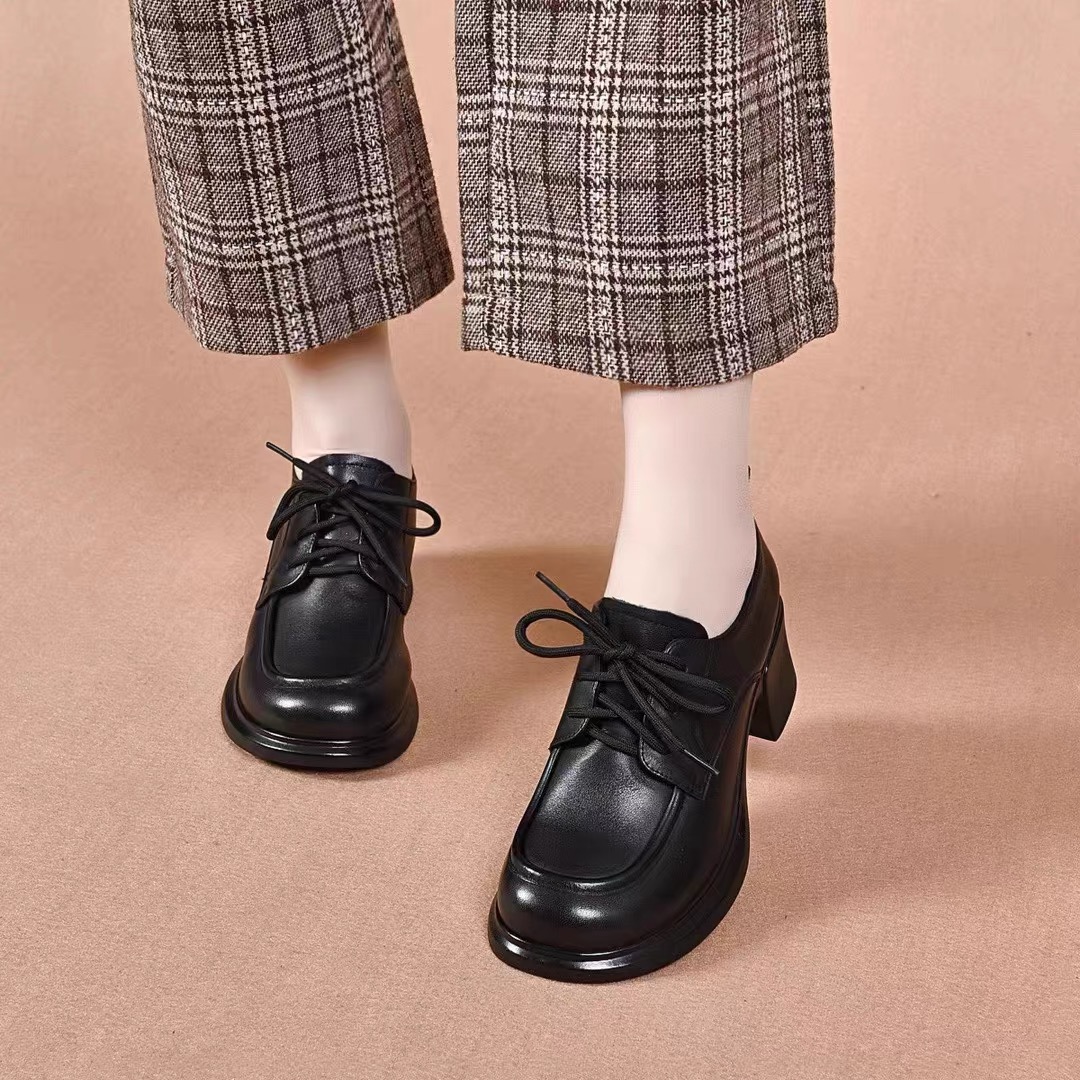 圆头乐福鞋秋季轻便百搭舒适款女鞋