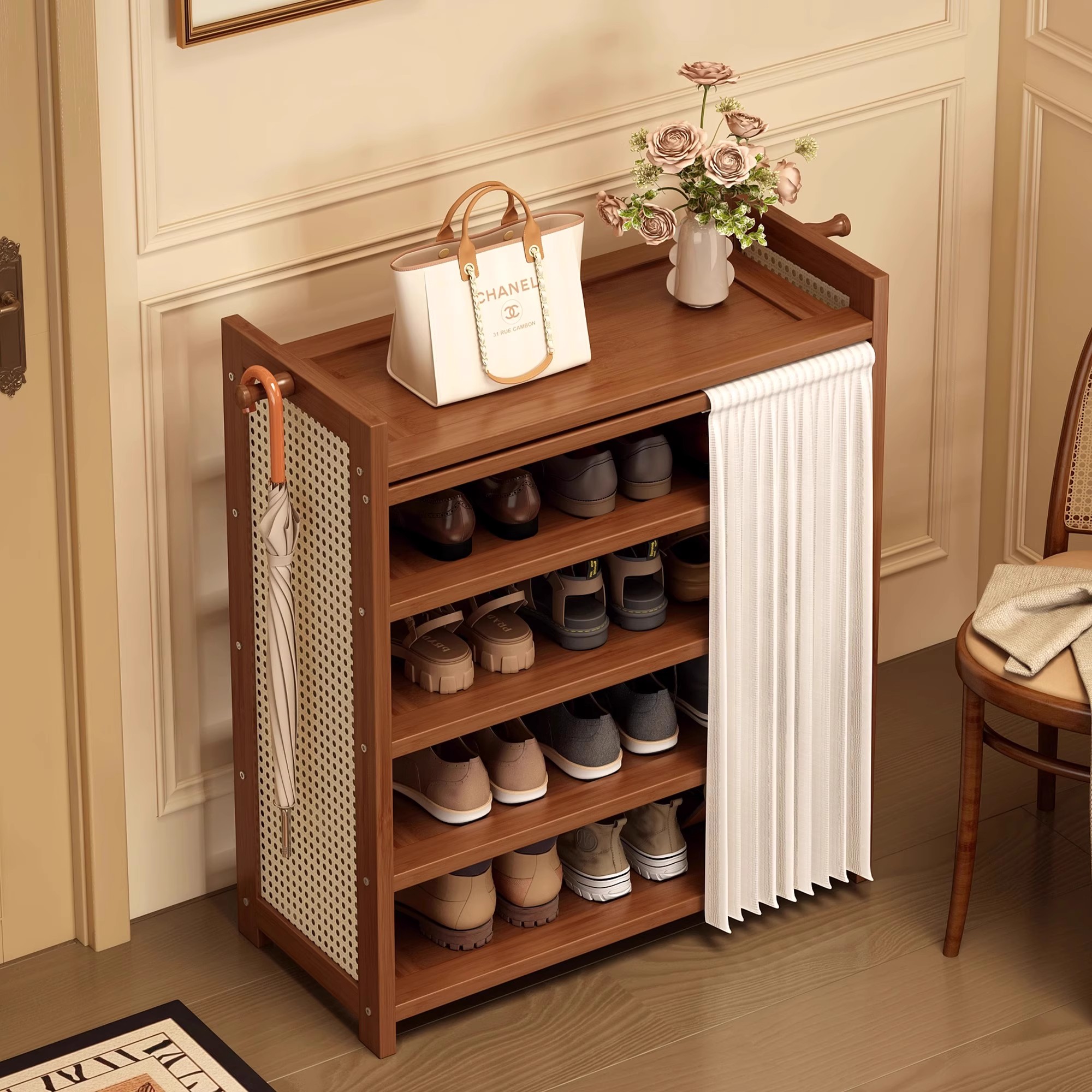 鞋架多层家用门口简易鞋柜防尘楼道租房入户门新型鞋子收纳置物架