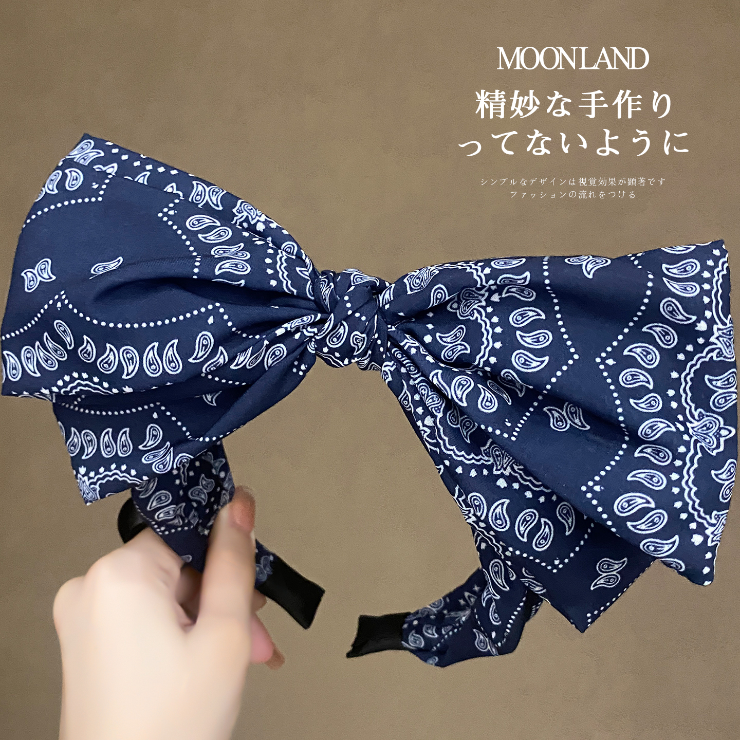 复古宽边腰果花蝴蝶结发箍女高颅顶洋气时尚发卡日常外戴洗脸头箍