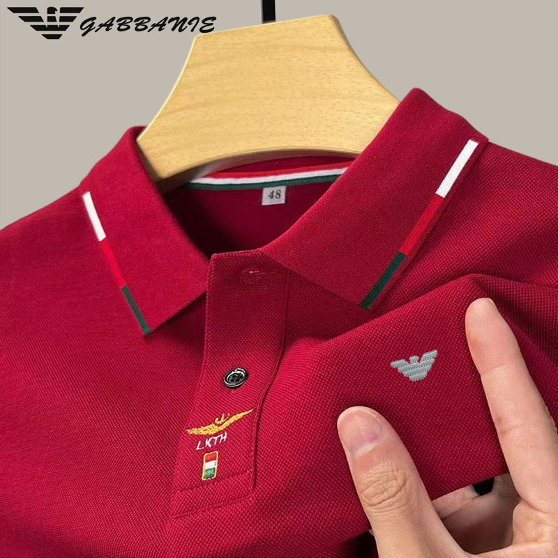 【100%纯棉·刺绣】高档男士纯棉长袖Polo衫春秋季商务休闲翻领t恤