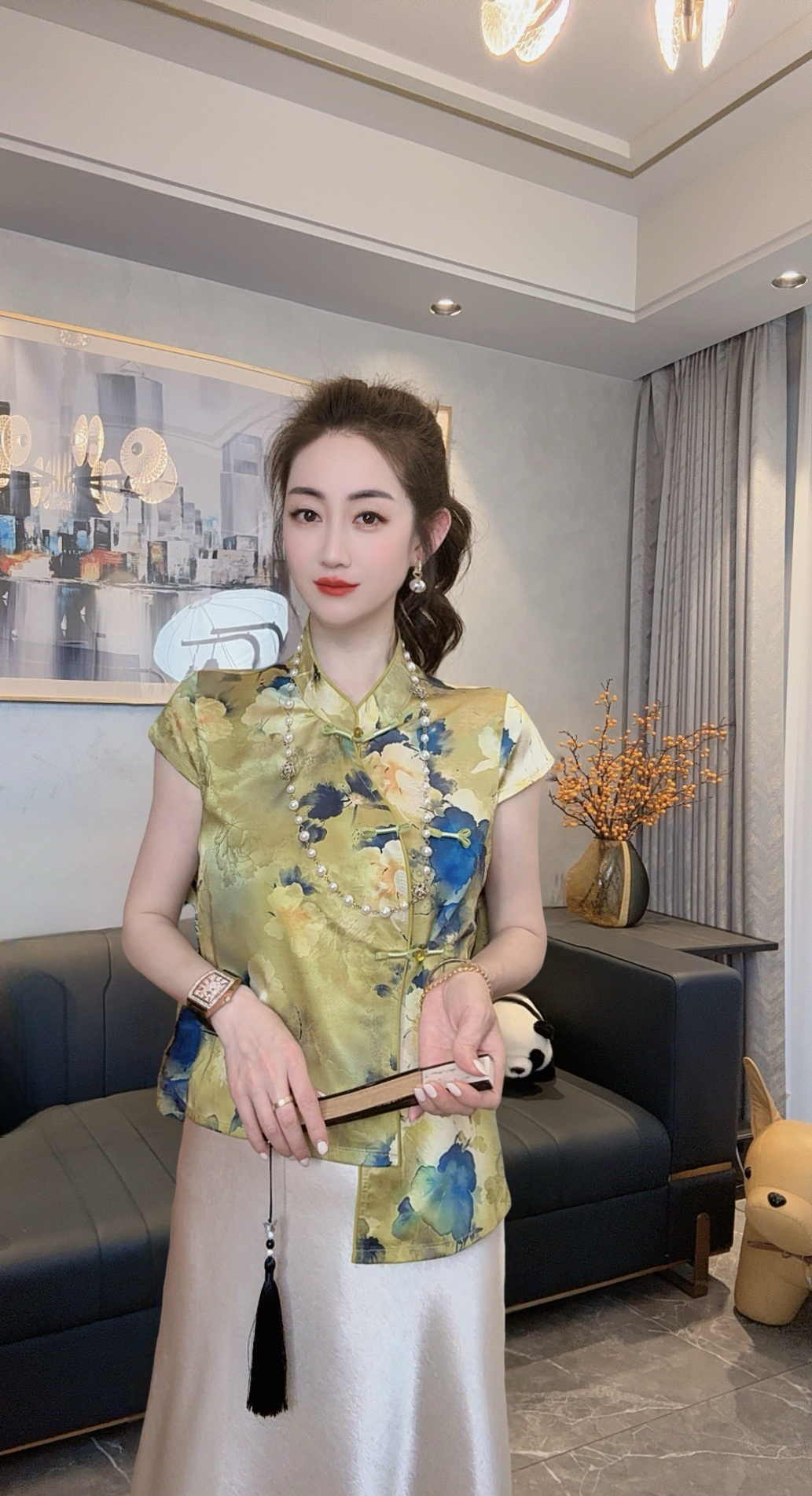 【国色天香】传统中国风提花马甲四季通用马夹宽松气质中国风印花