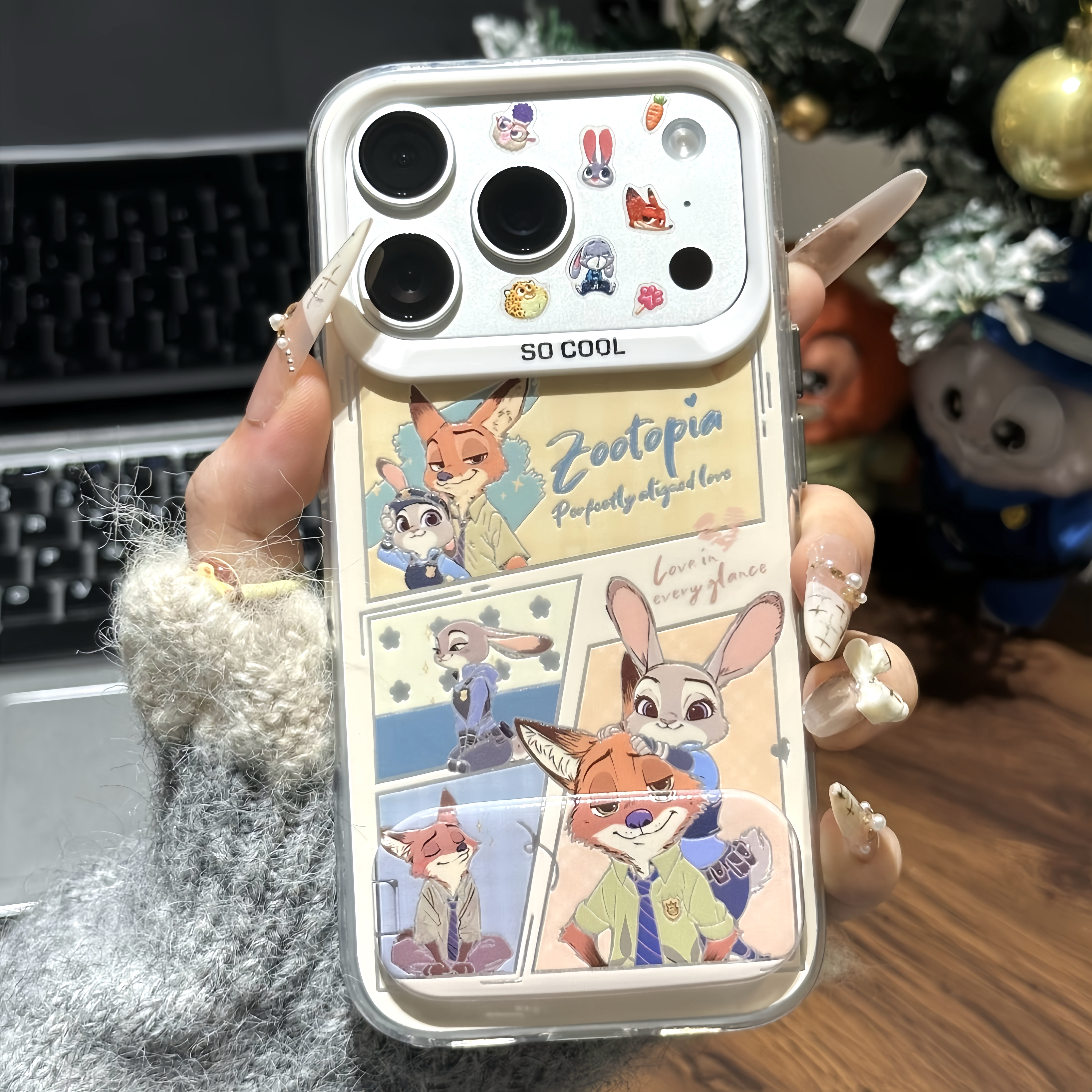 插画朱迪尼克支架适用苹果17/16promax手机壳华为80vivoppo小米15