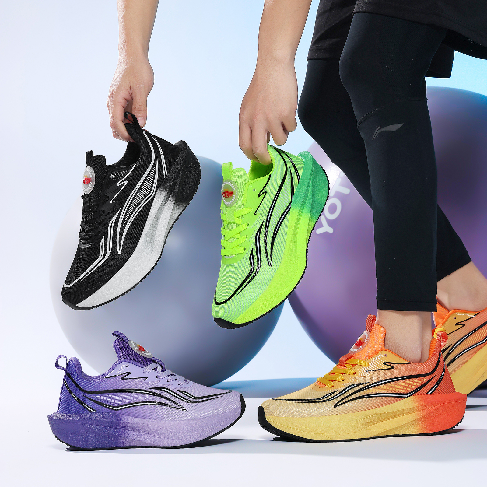 青少年竞速包裹性减震碳板科技男女体测体考跑鞋2699