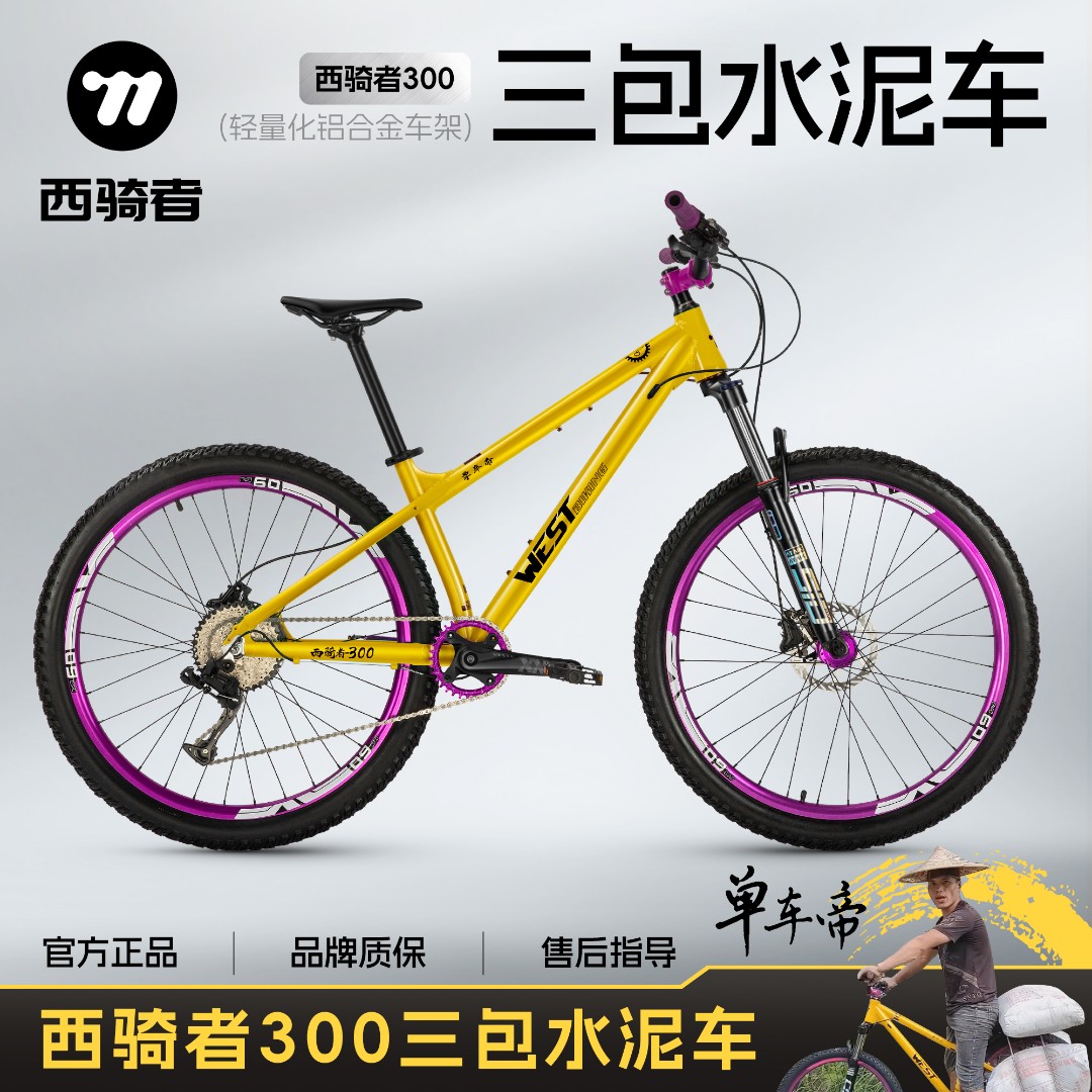 西骑者300土坡车 三包水泥车单车帝联名学生上下课上下班通勤代步