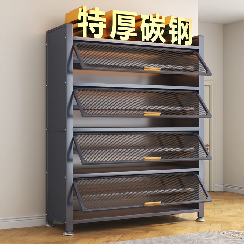 鞋柜家用门口2025年新款收纳柜家用门口网红款多功能防尘简易