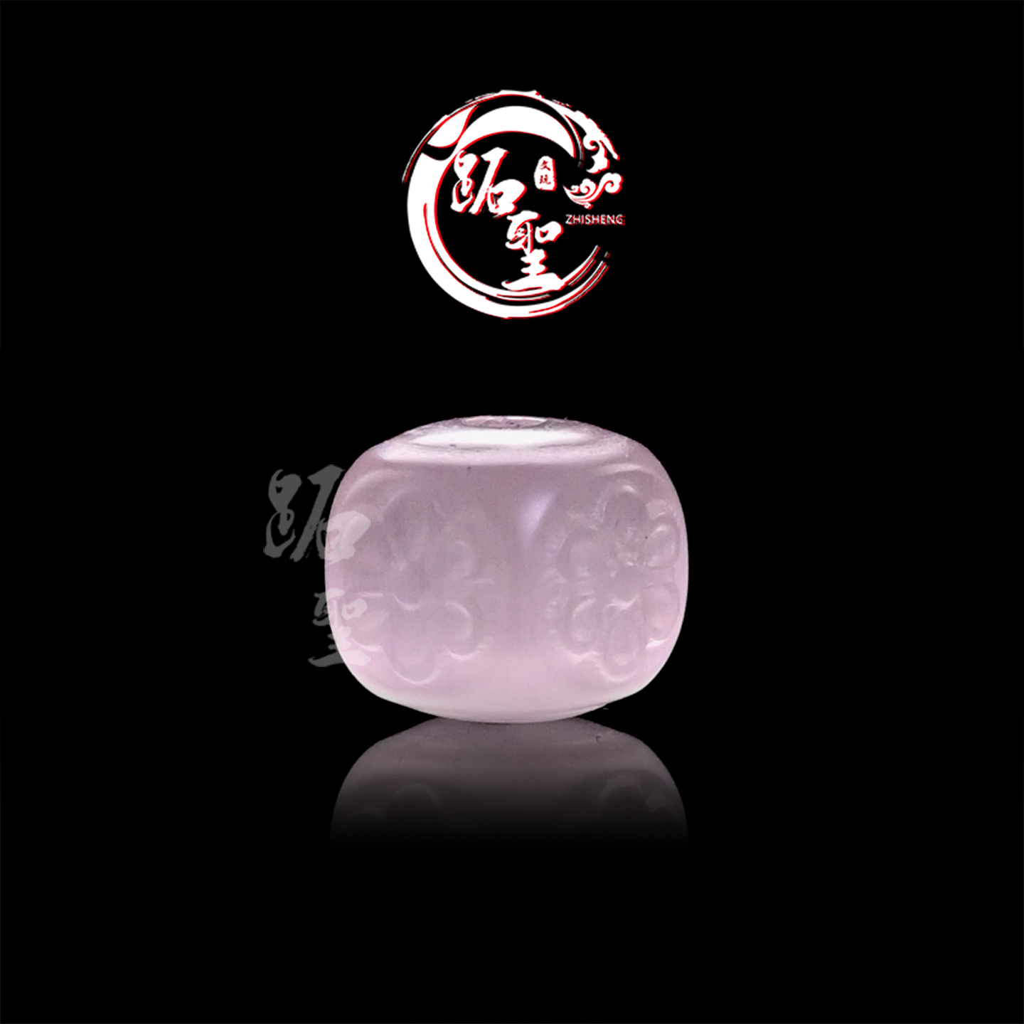 8MM粉猫眼石格桑花方珠单珠文玩手串手链配饰配珠顶珠散珠