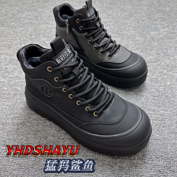 YHDSHAYU广州新款冬季羊毛保暖时尚户外皮毛一体休闲男士雪地靴