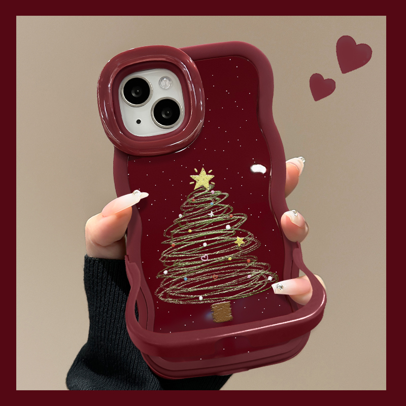 圣诞树适用苹果17华为vivo/oppo小米iPhone16PROMAX双支架手机壳