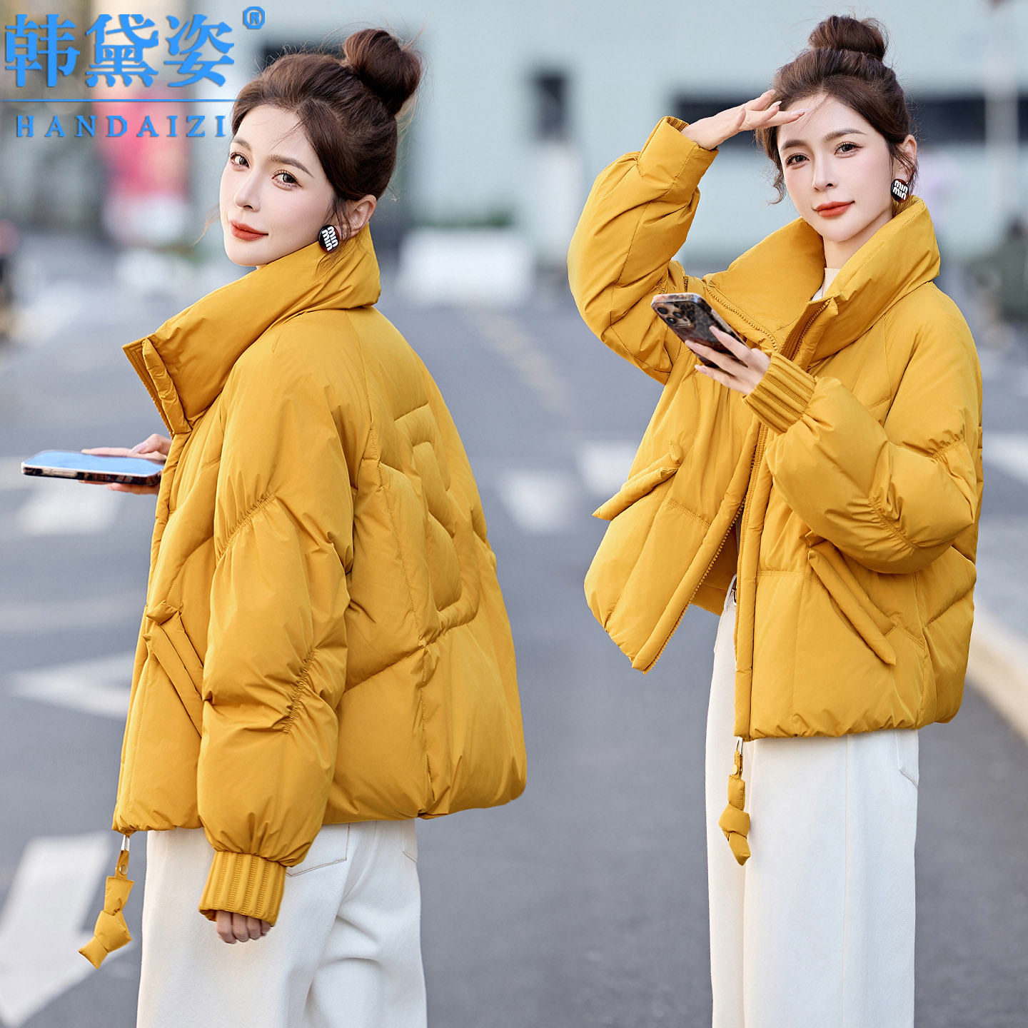 高级感超好看加厚羽绒服女短款2025冬装新款小个子保暖白鸭绒外套