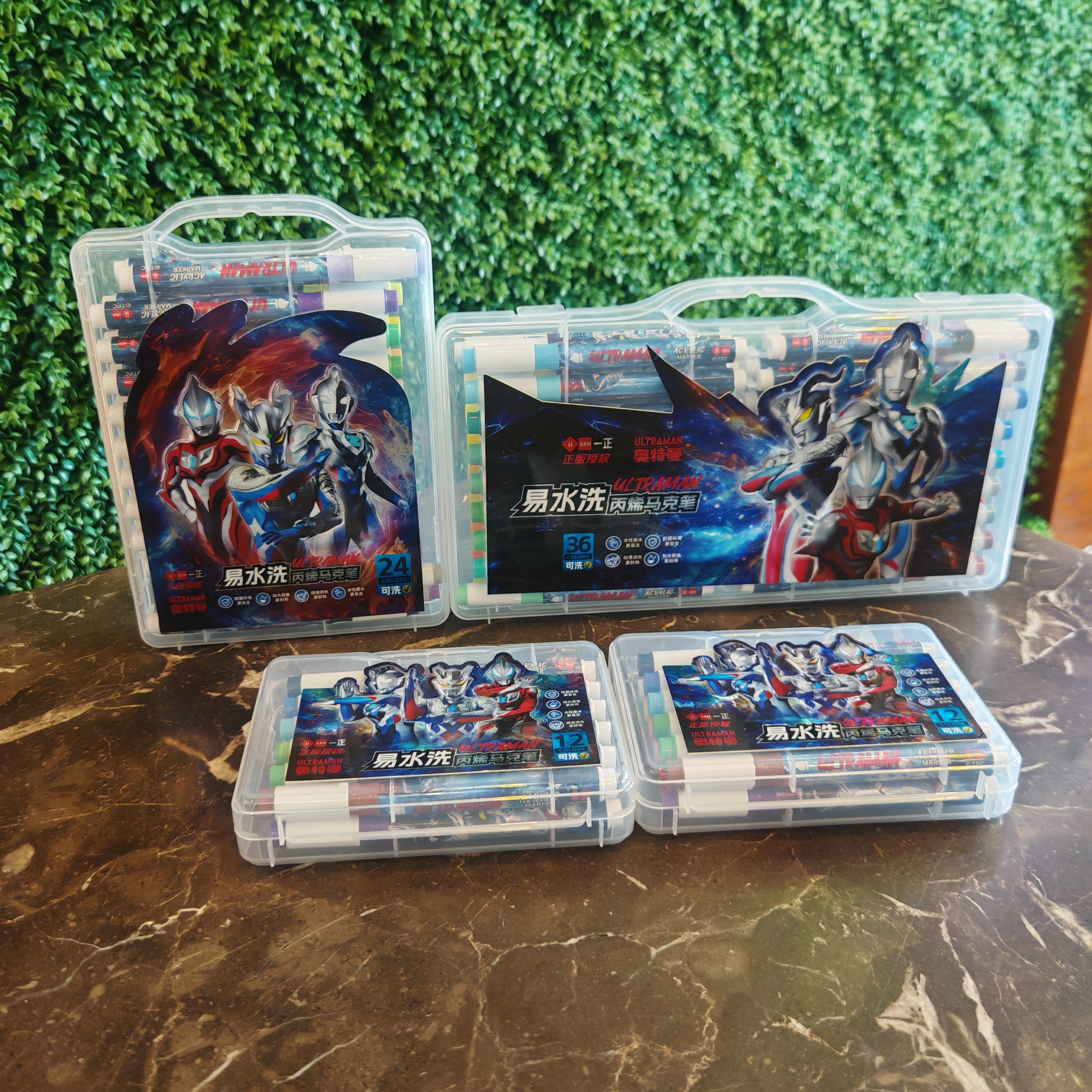 一正奥特曼易水洗软头丙烯马克笔学生美术专用不透色水彩笔